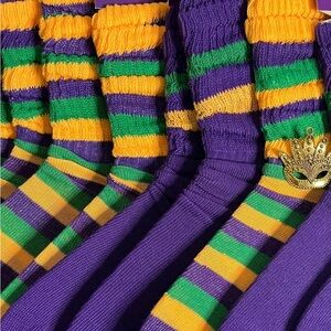 Mardi Gras Slouch Socks